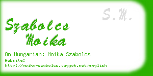 szabolcs moika business card